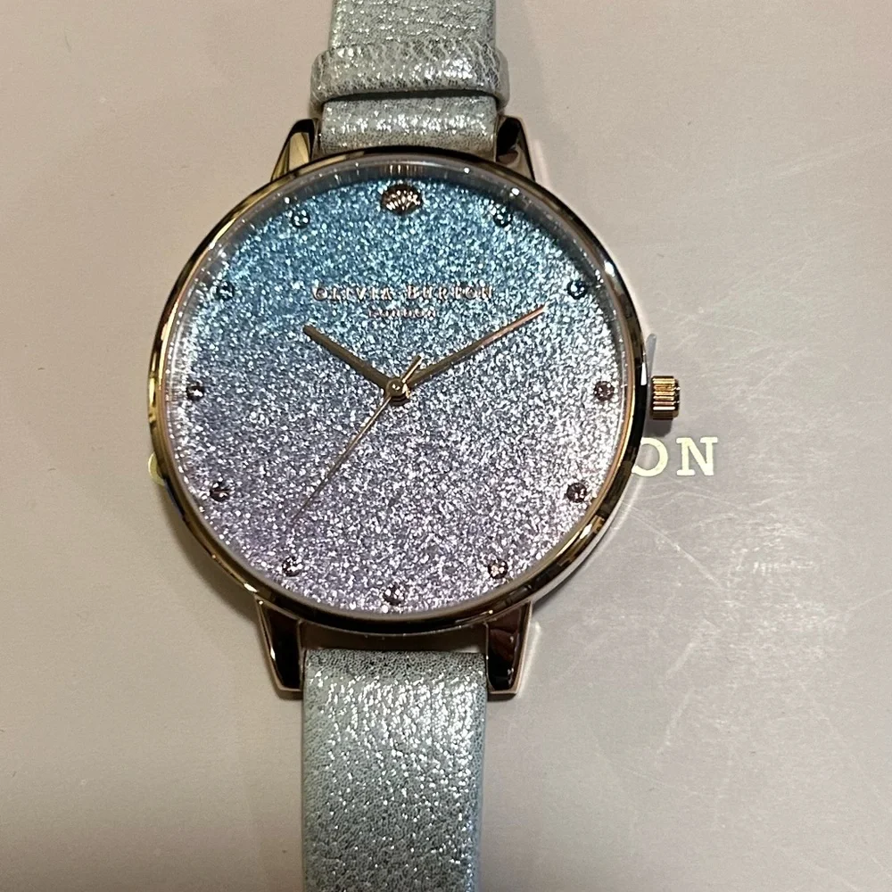 Olivia Burton Under The Sea Glitter Watch With 38mm MultiColored Face - Picture 2 of 9